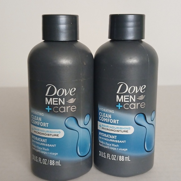 Men Care Clean Comfort Hydrating Face Wash Gray NWT 2pack - Picture 2 of 5